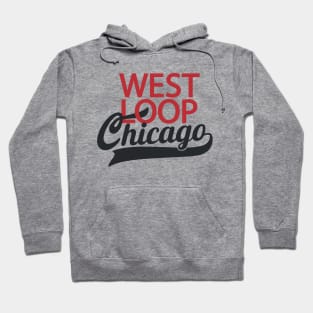 West Loop Chicago - Minimal Logo Design - Chicago Neighborhood Series Hoodie